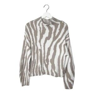 EXPRESS Zebra Print Mock Neck Sweater
